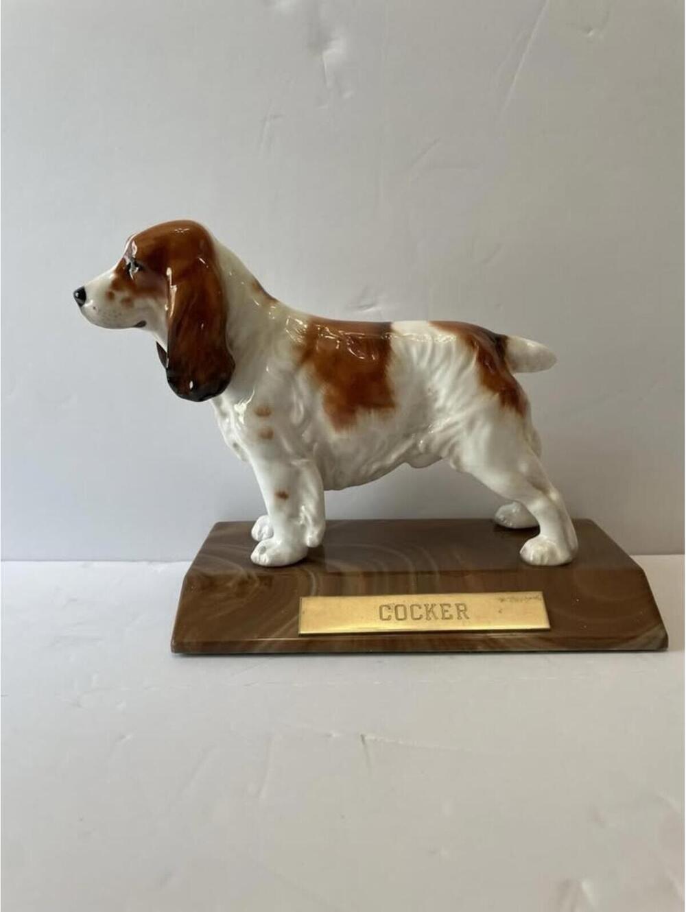 Vintage MCM Royal Doulton Cocker Spaniel Porcelain Figurine HN 1036 W Stand